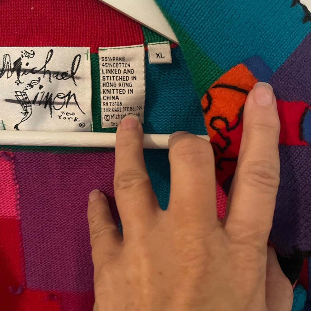 MICHAIL SIMONS VINTAGE COWBOY BOOTS SWEATER - Picture 5 of 7